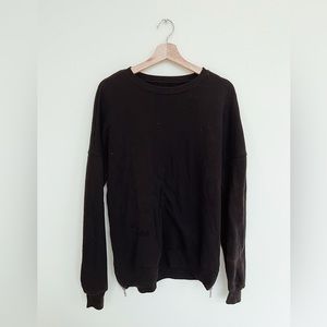 Black Crewneck w/ Zippers